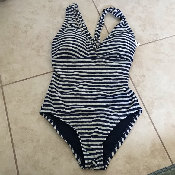 Antiqua Other - Antiqua Tank One Piece Indigo Textured Stripes